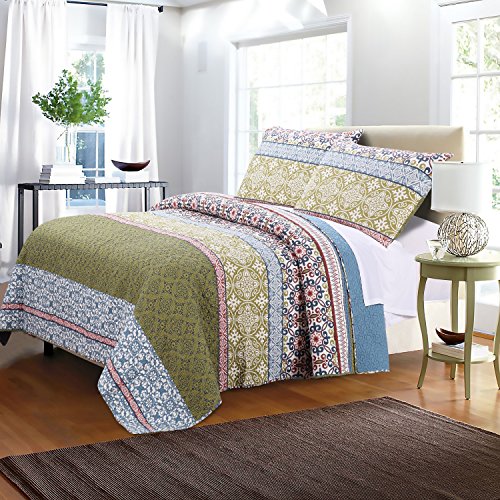 Greenland home 3 piece shangri-la quilt set, king