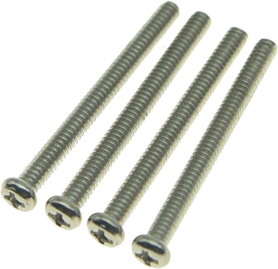 KAISH 50pcs American Thread Humbucker Pickup Height Screws Guitar Humbucker Pickup Screws with Springs for Gibson/EMG/Seymour Duncan/Dimarzio Nickel - Image 3