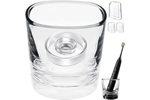 Mdforme Replacement Charger Glass Cup + Stand Bundle Kit for Philips Sonicare Charger Base HX9100 CBA1001 CBA2001 CBA3001, Charging HX9300 HX9900 Series Electric Toothbrush (Quality as Original)