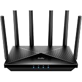 Cudy BE6500 2.5G Tri-Band Wi-Fi 7 Router, 4 Antennas, Mesh, WR6500H | 5765+688 Mbps 3-band wifi 7, 1x 2.5G WAN+4x GbE LAN, 2 GHz Quad-Core, WG/OVPN/IPsec VPN, Mesh-ready, Cable Incl