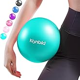 kisnbld Small Exercise Ball, 9 Inch Mini Pilates Ball, Anti Burst and Slip Resistant Mini Yoga Ball for Stability, Fitness, P