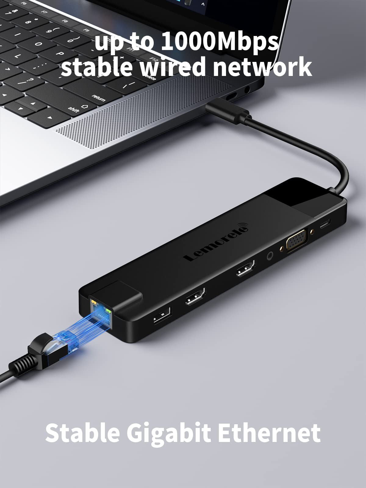 Docking Station USB C Hub 3 Display-2026 Upgrade mit Dual 4K HDMI, VGA, 1000M Ethernet, 4 USBA 3.0/2.0, 100W PD, SD/TF, AUX 3.5mm Multiport Adapter für Windows/Mac/Dell/HP und mehr Typ C Geräten 3