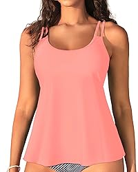Womens Flowy Tankini Tops Only - Modest Bathing