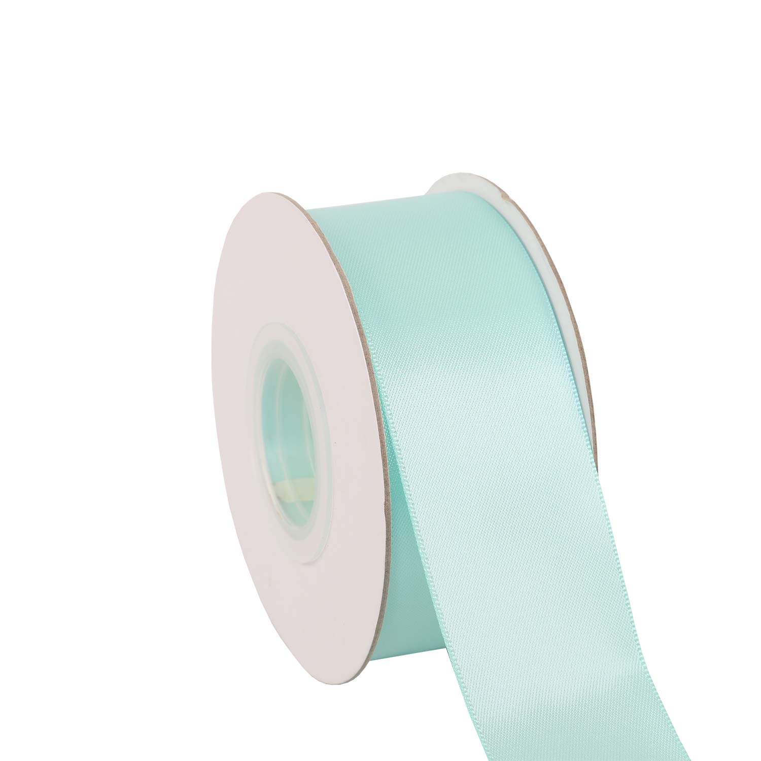 Ribbonitlux 38mm Wide Double Face Satin Ribbon 22 Meters (314-Aqua, Set for Gift Wrapping, Party Decor, Sewing Applications, Wedding and Craft