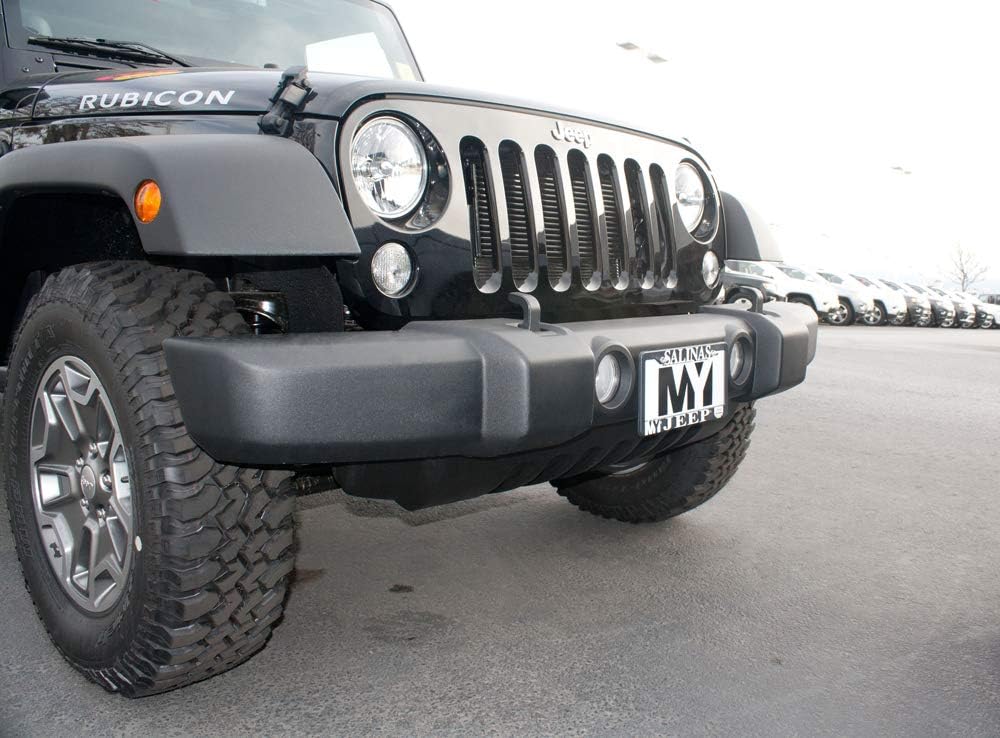 2008-2014 Jeep Wrangler STO-N-SHO Take Off Removable Front License Plate Bracket by Big Mike's Performance Parts