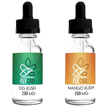 CBD E-LIQUID FLY 1 OG KUSH & 1 MANGO KUSH -200mg -10ml (nicotinfrei) kostenloser versand