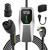 JUNSUN Portable EV Charger NACS Connector for Tesla SAE-J1772 Electric Vehicles Level 1 and Level 2 240V 32A (7.68kw) with 26