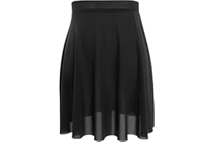 DanceDaily Adult Ballet Dance Skirt Women Soft Mesh Dance Skirts Pull on Elastic Waist Ballerina Clothing