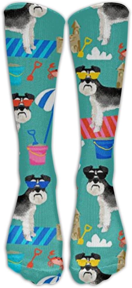 Schnauzer Summer Sandcastles Athletic Tube Stockings Women's Men's Classics Knee High Socks Sport Long Sock One Size