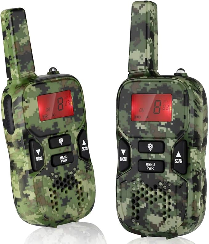 Army Green Walkie Talkies for Boys Girls Long Range Walky Talky