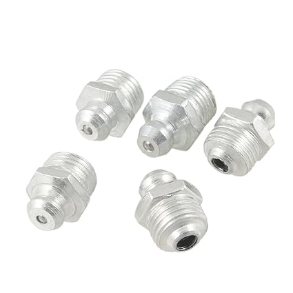 Moligh doll 5er Pack M10x1 Aussengewinde Gerades Metall Schmiernippel Zerk Duese
