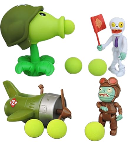 Amazon.com: JHESAO 4 PCS Plants PVZ Toys Action Figures