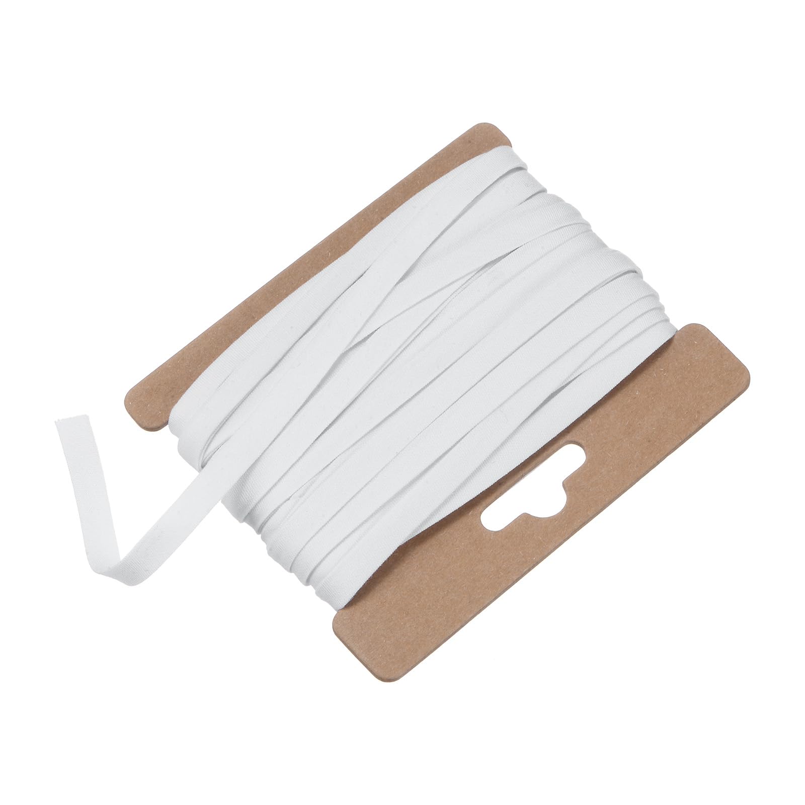 M METERXITY Double Fold Bias Tape 1/4 Inch 12 Yards Cotton Bias Binding Tape Bulk Double Fold Bias Tape for Sewing/Seaming Hemming/Binding//Quilting/DIY Craft [White]