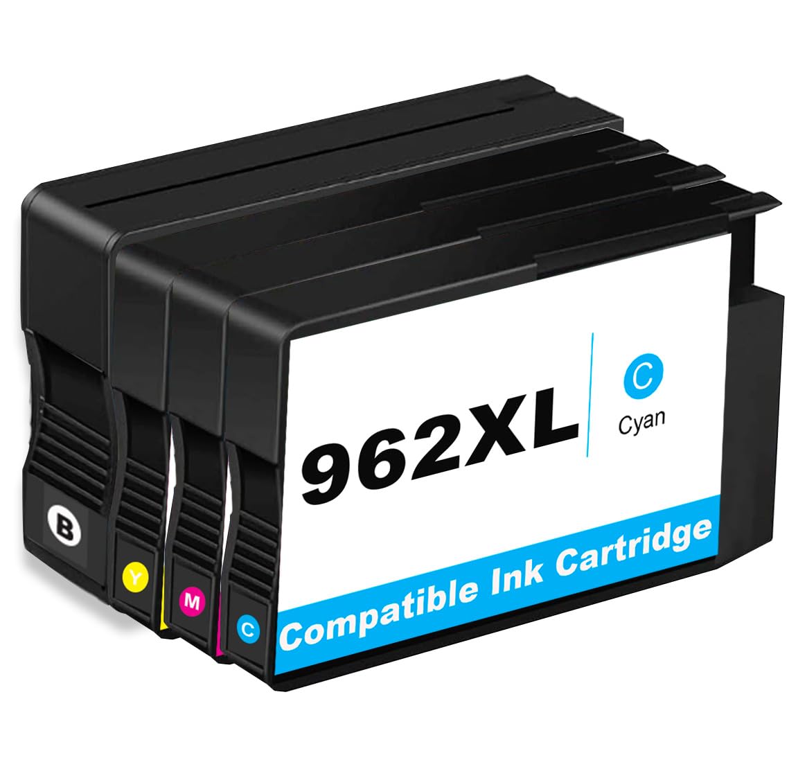 Photo 1 of 962XL Ink Cartridges Combo Pack Replacement for HP 962 XL 4 Pack (HP962XL HP962) to use with 9015e 9010 9015 9025e 9020 9018e 9018 9025 9012e 9010e 9012 9020e 9019 Printers (Cyan Magenta Yellow Black)