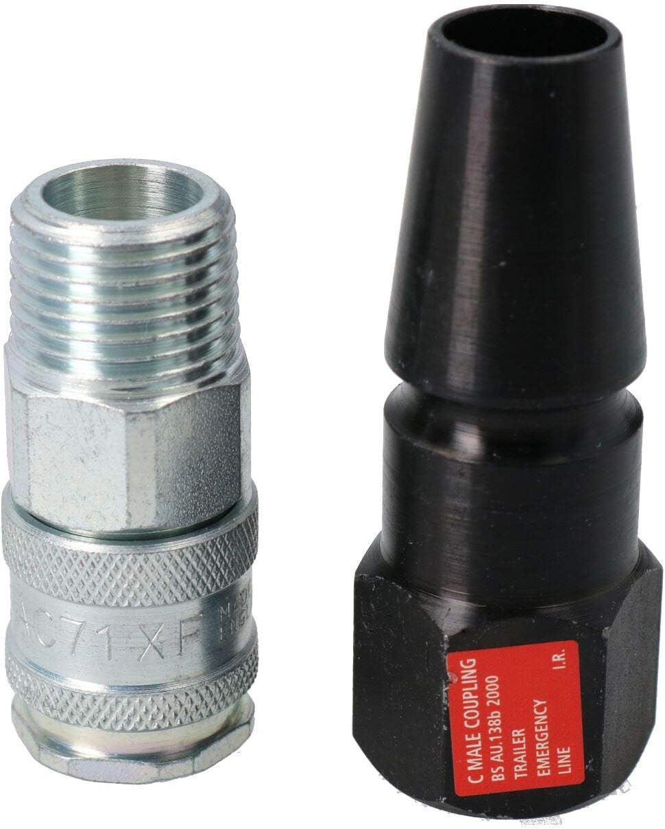 HGV Red Line C Coupling to Euro Coupler Fitting 1/2" BSP Air Hose