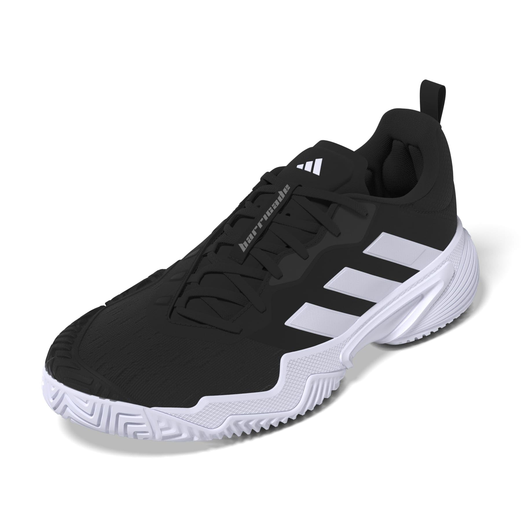 Photo 1 of adidas Men's Barricade Sneaker, Core Black/White/Grey, 8