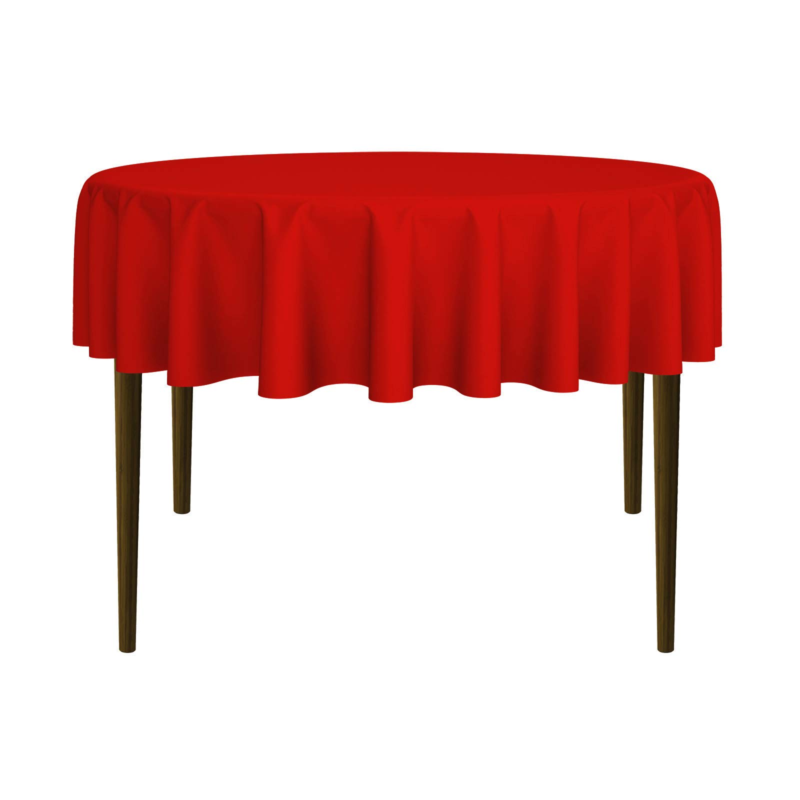 Lann's Linens - 70" Round Premium Tablecloth for Wedding/Banquet/Restaurant - Polyester Fabric Table Cloth - Red — image 1