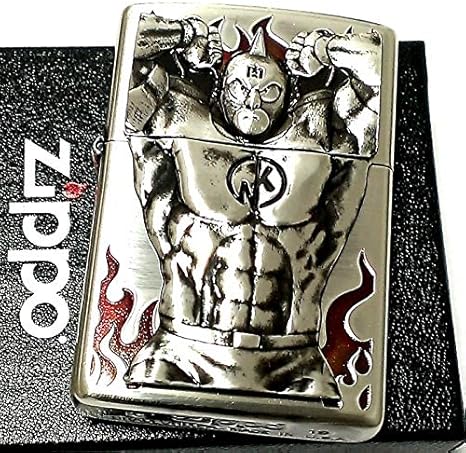 Amazon Co Jp Zippo ライター キン肉マン 40周年記念 ジッポ シルバー 銀イブシ かっこいい プレミアムモデル ゆでたまご正規品 重厚メタル アニメ ホビー
