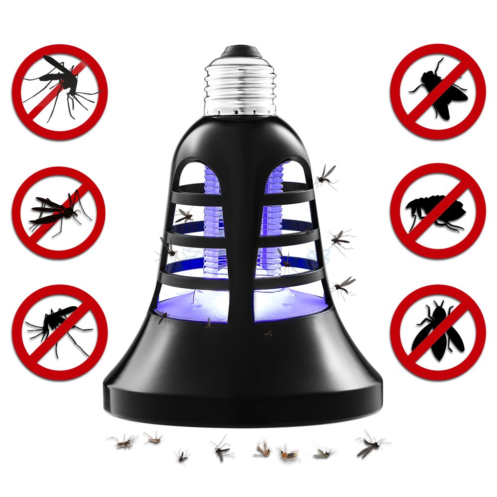 [Siuyiu] LED Mosquito Killer Lamp (Bulb) Indoor UV and LED Lighting | 2-in-1 Night Light and Bug Trap | Screw-In Design | 200 Sq. Ft. Protection | Patio, Porch, Deck Use