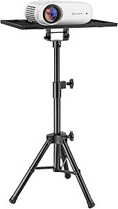 VANKYO Universal Laptop Projector Tripod Stand with Plate, Adjustable Holder Mount height up to 37’’ with 15'' x 11'' Plate Size, Computer DJ Equipment stand for Stage, Studio or game station