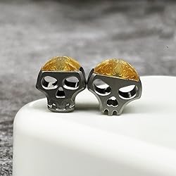 Titanium PEI Funny Skull Lanyard Beads Paracord