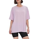 BAMBOO COOL Womens Oversized T Shirts Short Sleeve Tees Loose Fit Tops for Ladies Trendy Clothes