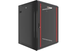 SYSRACKS Wall Mount Server Rack Cabinet Locking Computer Cabinet Network Enclosure for Electronics Security Audio Video AV Equipment Data Rack 24-Inch Depth Server Cabinet (12U)