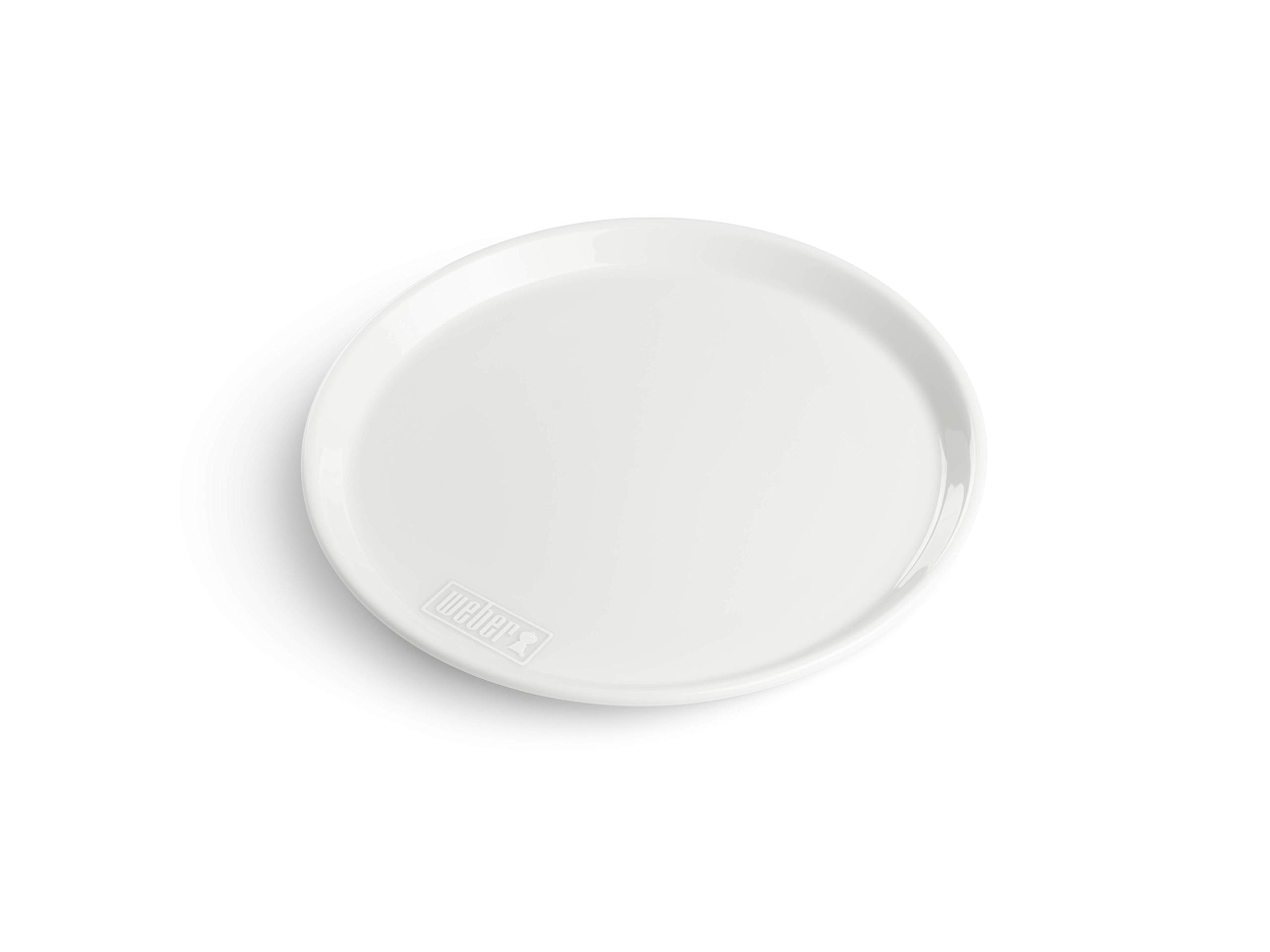 Weber Porcelain Dessert Plate (Ø 20cm) Set of 2, Made of Extremely Durable Scratch-Resistant Hard Porcelain, Perfect for Outdoor Use, Extra Reinforced Bottom, Dishwasher-Safe - White (17881)