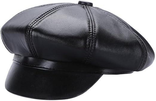 leather cabbie hat