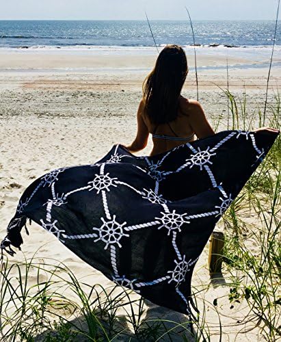 CostaBella Brazilian Sarong Canga Cover Up, 100% Rayon, 44” x 66” – Perfect for Beach and Travel