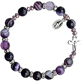 Purple Agate 8mm Rosary Bracelet