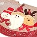 Jusdreen 43 inches/110cm Christmas Tree Skirts with Applique Santa Wapiti Snowman Pattern for Christmas Holiday Ornaments