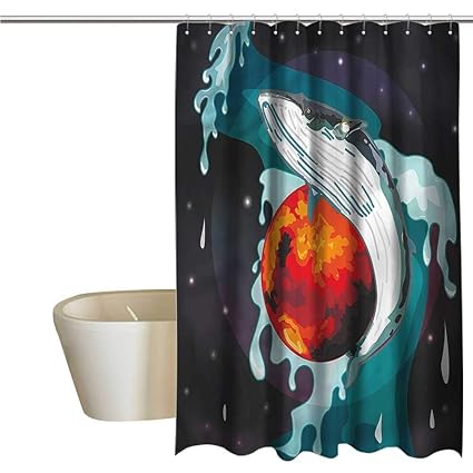 Amazon Com Denruny Shower Curtains Liner With Suction Cups Whale