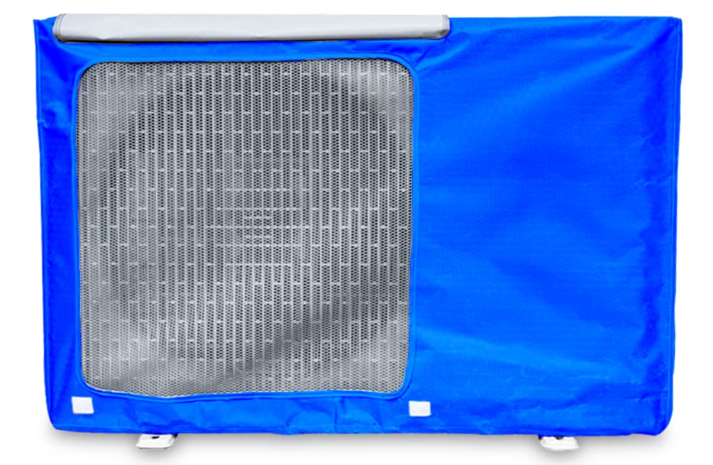 AlaSou Outdoor air conditioner cover, blue household heavy-duty waterproof air conditioner protective cover,for Window Air Conditioners(35" * 16" * 27")