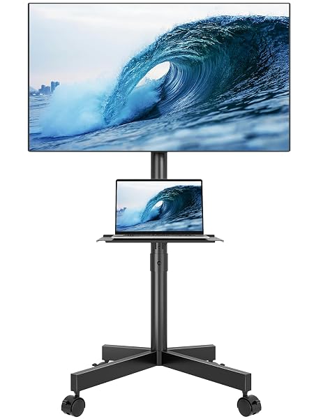 BONTEC MOBILE TV STAND FOR 23-65 INCH TVS,...