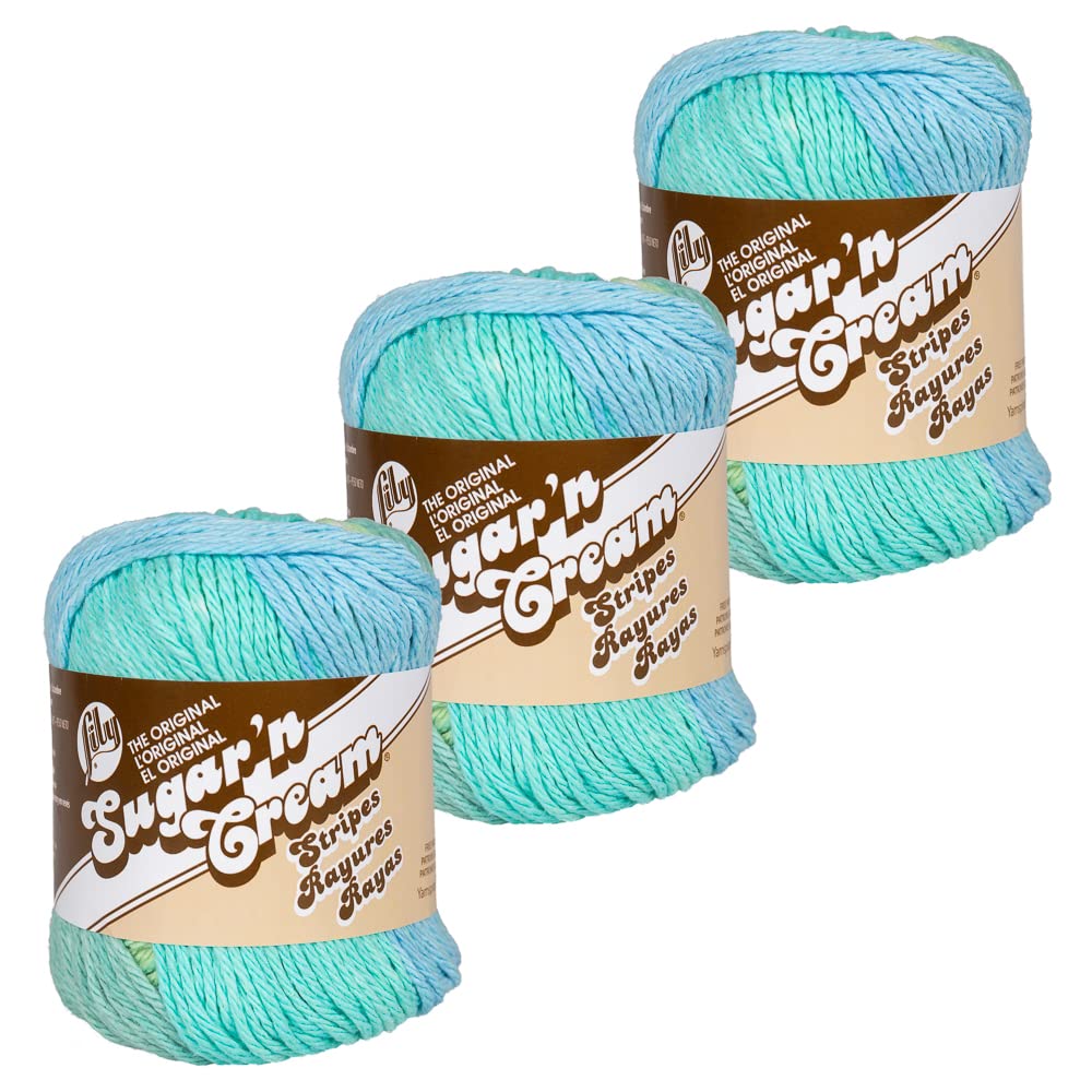 3 Pack 100% Cotton Yarn - Size 4 Medium Weight - Perfect for Crafting, Clothing, Accessories and More!
