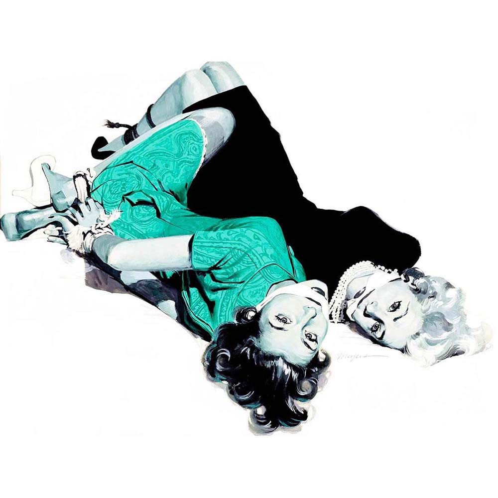 Wee Blue Coo Painting Crime Scene Illustration Kidnapped Women Bound Gagged Art Print Poster Wall Decor 12X16 Inch