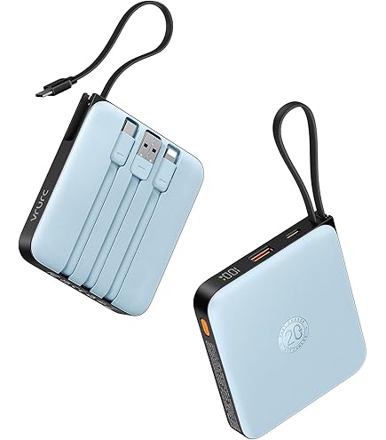 Amazon.com: VRURC Portable Charger with Built-in 4 Cables