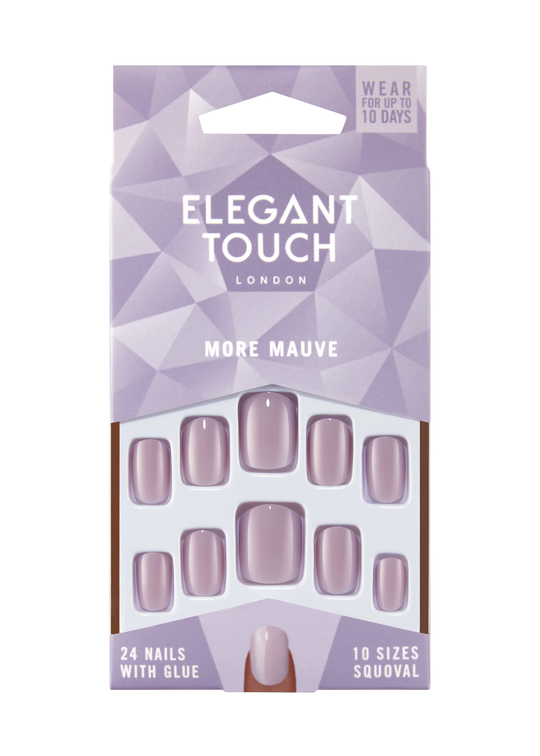 Elegant Touch Colour False Nails - MORE MAUVE