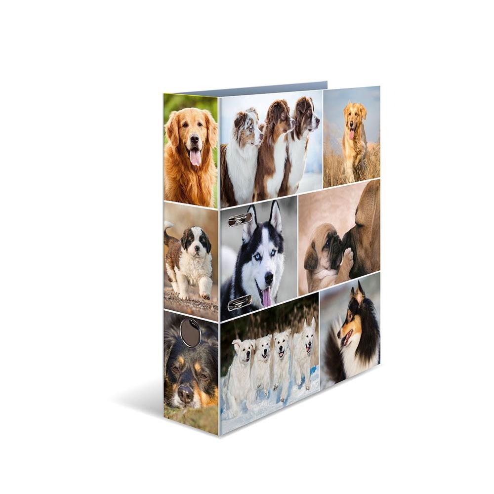 HERMA Lever Arch File Animals with Dogs Motif, A4, 70 mm Spine, with Inner Print, 1 Folder