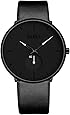 Mens Watches Fashion Simple Minimalist Waterproof Quartz Analog Watch Designer Luxury Business Classic Dress Wrist Watch - Black White