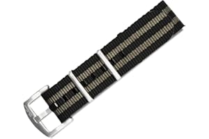 BluShark, Original Collection Military-Style Waterproof Watch Strap, Fits All Timepiece Brands, Durable Nylon Wristwatch Accessories with Stainless Steel Buckle - 18mm, 20mm, 22mm & 24mm Watch Bands