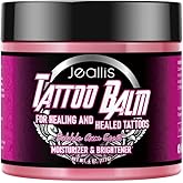 Jeallis Pink Tattoo Ointment for Artists and Aftercare, Tattoo Balm for Before, During & Post Tattoo Safe, Natural Tattoo Aftercare Cream Lotion, Bubble Gum, No-Petroleum, 6oz