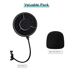 Blue Yeti Pop Filter Foam Windscreen - 5.5 Inch