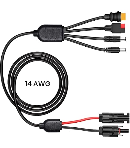 Amazon.com: FlexSolar Solar Charge Cable Solar Connector to XT60