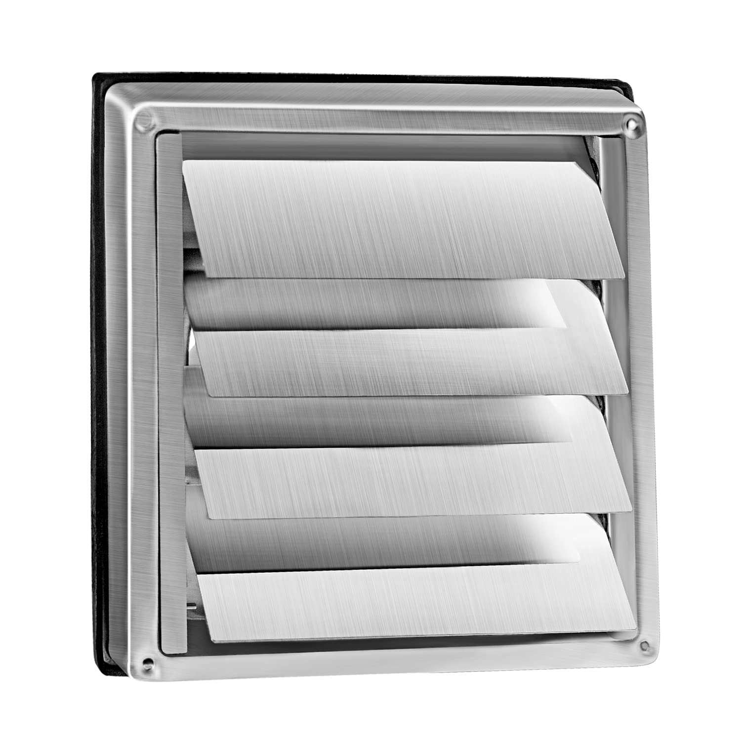 WeCooper 304 Stainless Steel Gravity Grille 100mm 4 inch Ducting Air Vent Cover with Not-Return Shutters — image 1