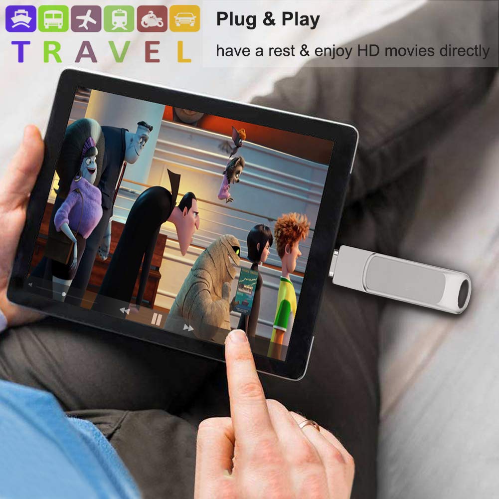 32GB USB Memory Stick for Mobile Phone - [3-in-1] Multi-Connector External Flash Drive for Smartphone PC Laptop (32GB)