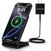 Samsung S25 Wireless Charger Stand Wireless Phone Charger for Android Samsung Galaxy S25 Ultra S25 Edge S25 Plus S25 FE S24FE S23 S22 S21 S20 S10,Wireless Charging Station for iPhone 17 with Adapter