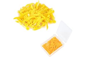 WINDPLUSYA Windplus Dental Wedges, 400pcs Dental Plastic Wedge Disposable Fixing Wedge with Hole, Dental Sectional Matrix Wedges, Dental Add-on Wedges, Teeth Interproximal Wedges. (Yellow M)