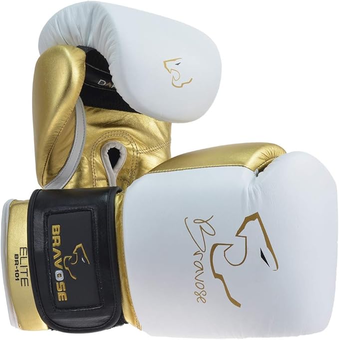 Bravose Elite Premium Quality Real Leather Boxing Gloves for Bag and